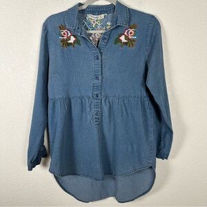 VTG Women’s Sz S Available by Angela Fashion Boho, embroidery, stretch denim